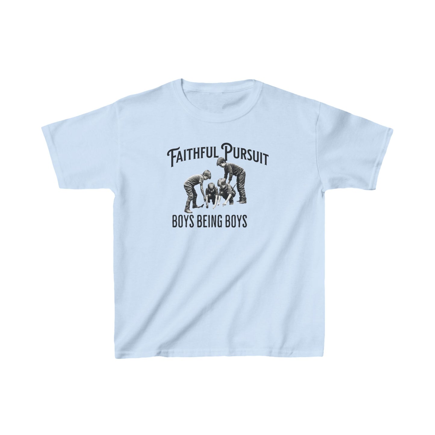 Boys being boys with Faithful Pursuit Kids Heavy Cotton™ Tee