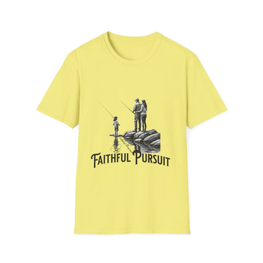 A day fishing with family Unisex Softstyle T-Shirt