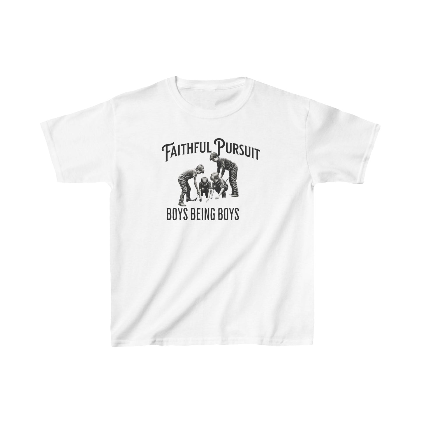 Boys being boys with Faithful Pursuit Kids Heavy Cotton™ Tee